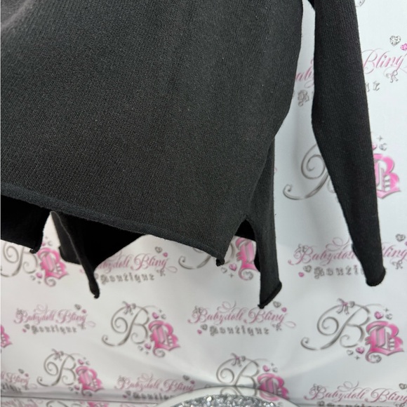 Gilli sweater pull over hello beautiful white knitted cozy Black Knit Sweater - Picture 4 of 12